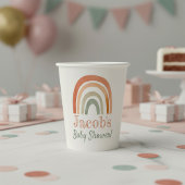 Warme Pastel Rainbow Wasserfarbe Kinderdusche Pappbecher