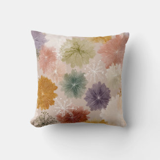 Warme Pastell-Schneeflocken-Blumen-Wurfkissen Kissen