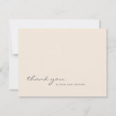 Warme Peach Solid Color Danke Karte (Vorderseite)