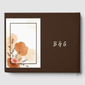 Warme Peach Wasserfarbe Blume Gästebuch (Rückseite)