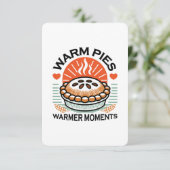 Warme Pies Warmer Momente - Gemütliche Herbstgesta Dankeskarte (Stehend Vorderseite)