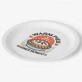 Warme Pies Warmer Momente - Gemütliche Herbstgesta Pappteller (Schrägansicht)