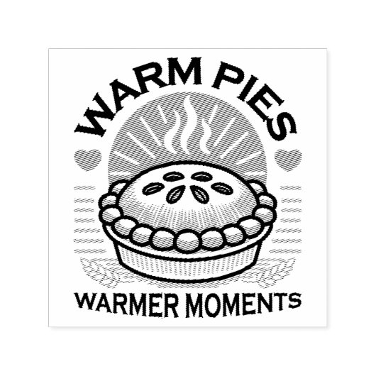Warme Pies Warmer Momente - Gemütliche Herbstgesta Permastempel (Design)