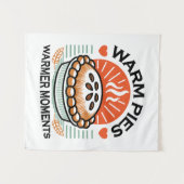 Warme Pies Warmer Momente - Gemütliche Herbstgesta Wandteppich (Vorderseite (Horizontal))