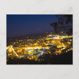 Warme Quellen, Arkansas in der Nacht Postkarte