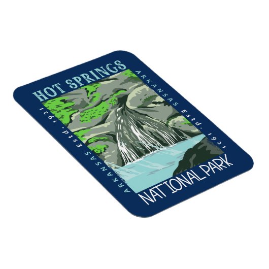 Warme Quellen Nationalpark Arkansas erschüttert Magnet (Rechte Seite)