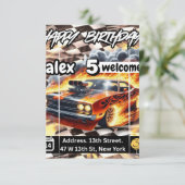 Warme Räder - Einladungen und Ankündigungen (Stehend Vorderseite)