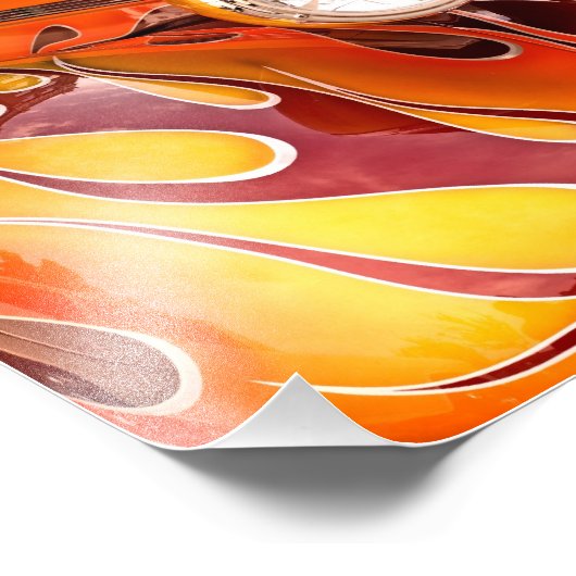 Warme Räder. Fotodruck (Ecke)