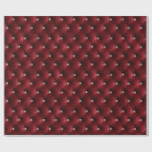 Warme Red Burgundy Imitats Velvet Geschenkpapier (Flach)
