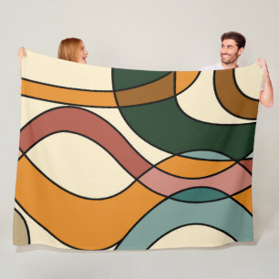 Warme Retro-Abstrakte Gemütliche Heimdekoration Fleecedecke