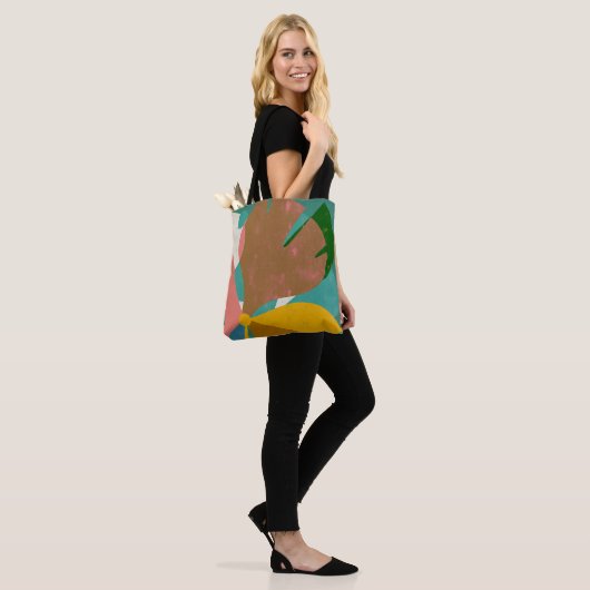 Warme Retro-Blumengestaltung Tasche (Am Model)