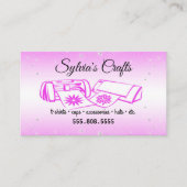 Warme rosa Crafting Vinyl Business Card Visitenkarte (Vorderseite)