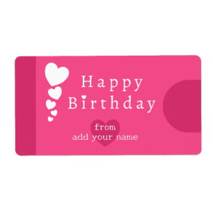Warme rosa Geburtstagsmarken