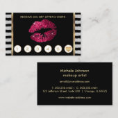 Warme Rosa Glitzer Loyalität Treviso - The Restaur Treuekarte (Vorne/Hinten)