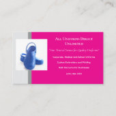 Warme rosa graue blaue medizinische Clogs Uniform Visitenkarte (Vorderseite)