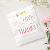 Warme rosa Herzen und Danke Geschenktütchen (Versiegelt)