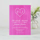 Warme Rosa Hochzeitsreise Einladung (Stehend Vorderseite)
