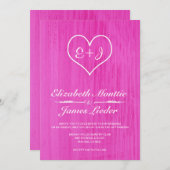 Warme Rosa Hochzeitsreise Einladung (Vorne/Hinten)