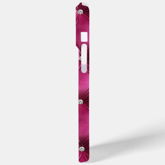 Warme rosa Imitate Velvet Case-Mate iPhone Hülle (Rückseite / Links)