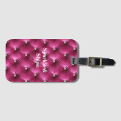 Warme rosa Imitate Velvet Gepäckanhänger (Vorderseite (Horizontal))