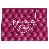 Warme rosa Imitate Velvet Große Geschenktüte (Vorderseite)