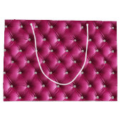 Warme rosa Imitate Velvet Große Geschenktüte (Rückseite)