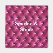 Warme rosa Imitate Velvet Magnet (Vorne)