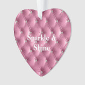 Warme rosa Imitate Velvet Ornament (Vorderseite)