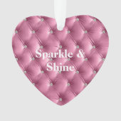 Warme rosa Imitate Velvet Ornament (Vorderseite)