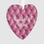 Warme rosa Imitate Velvet Ornament (Vorderseite)