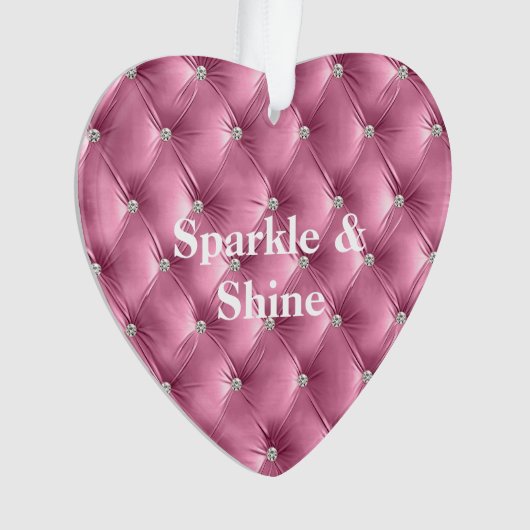 Warme rosa Imitate Velvet Ornament (Vorderseite)