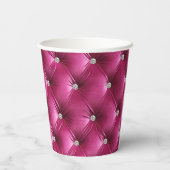 Warme rosa Imitate Velvet Pappbecher (Rückseite)