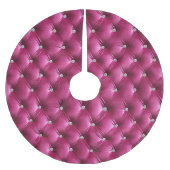 Warme rosa Imitate Velvet Polyester Weihnachtsbaumdecke (Vorderseite)