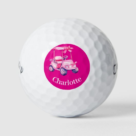 Warme rosa Karottenbezeichnung Golfball (Vorderseite)