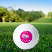 Warme rosa Karottenbezeichnung Golfball