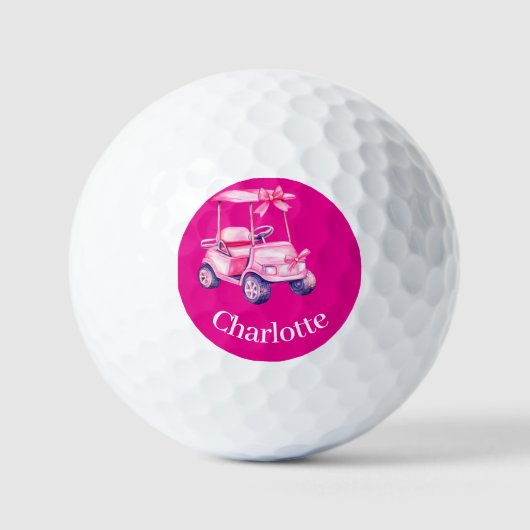 Warme rosa Karottenbezeichnung Golfball (Vorderseite)