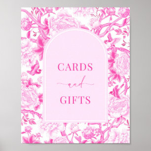 Warme rosa Karten und Geschenke Parco Civico-Ciani Poster