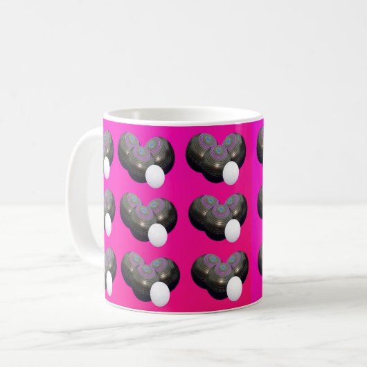Warme rosa Kissen, Tasse (Vorderseite Links)