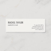 Warme rosa Lippen | Charcoal Makeup Business Card Mini Visitenkarte (Rückseite)