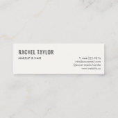Warme rosa Lippen | Charcoal Makeup Business Card Mini Visitenkarte (Rückseite)