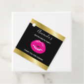 Warme rosa Lippen Glamour Gold Gradienten Grenzen Geschenkanhänger (Beispiel)