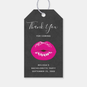 Warme Rosa Lippen Glamour Illustration Bachelorett Geschenkanhänger