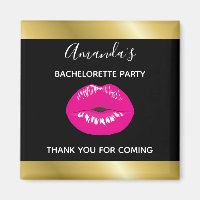 Warme Rosa Lippen Glamour Illustration Bachelorett
