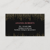 Warme rosa Lippen Makeup Artist Modernes Gold Conf Visitenkarte (Rückseite)