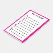 Warme rosa Magenta klebrige Notizen in der Leiste (angewinkelt)