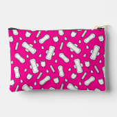 Warme rosa Menstruationspad Muster erste Periode Zubehörtasche (Rückseite)