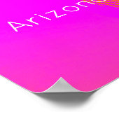 Warme rosa Orange Custom Text Moderne Kaktus Art A Poster (Ecke)