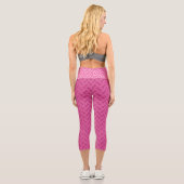 Warme rosa Paare und Knochen Capri Leggings (Rückseite)