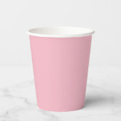 Warme rosa Papiertücher Pappbecher (Rückseite)