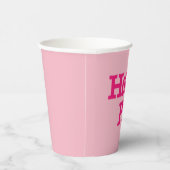 Warme rosa Papiertücher Pappbecher (Rechts)